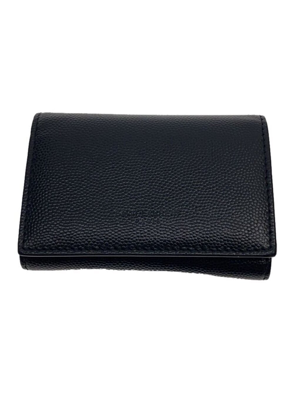SAINT LAURENT Key Case Wallet caviar leather black